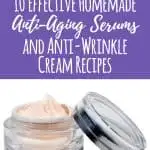 You can whip up a DIY Wrinkle Cream and DIY Eye Cream in a jiffy. Let's face it, we're all getting older. But that doesn't mean we have to break the bank buying expensive anti-aging cream and wrinkle treatments. #diy #antiaging #antiwrinkle #homemade #skincare #essentialoils