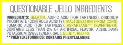 Jello Ingredients