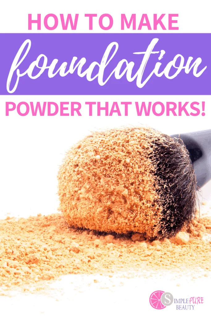 homemade powder foundation and makeup brush