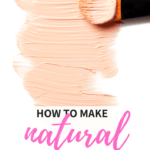 homemade liquid foundation and makeup brush