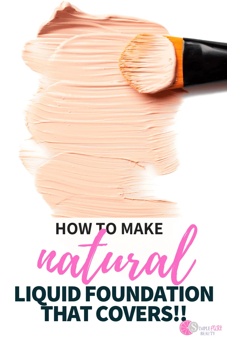 homemade liquid foundation and makeup brush