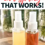 Ingredients and 2 bottles of homemade hairspray