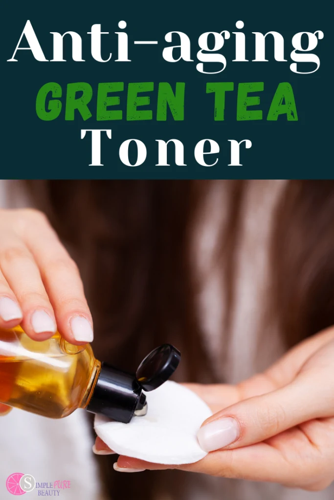 bottle of DIY green tea toner