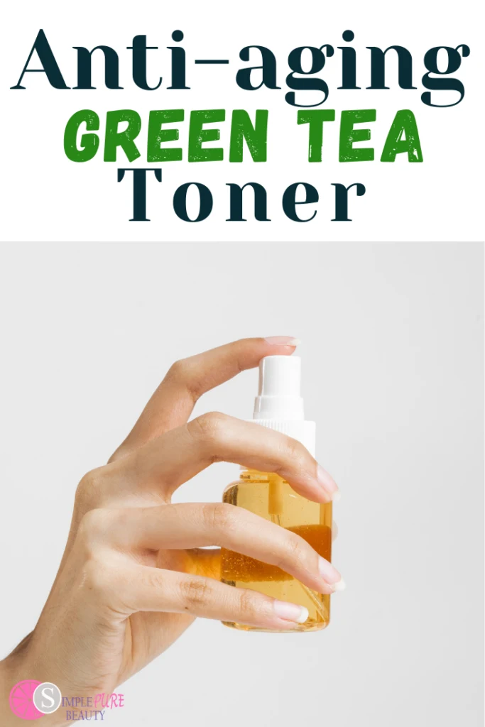 bottle of DIY green tea toner