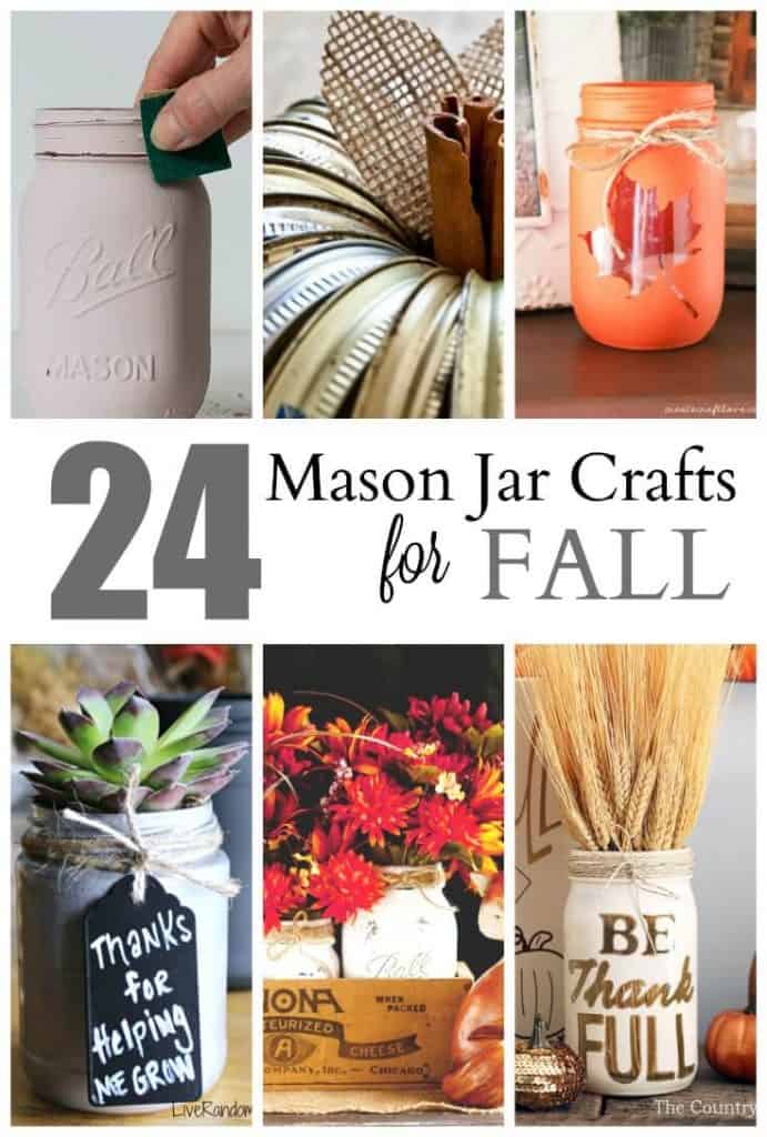 These cute mason jar craft ideas are sure to please. You'll never run out of fall decor ideas with these mason jar fall decorating crafts. #masonjarcrafts #diy #falldecor #fall #craft