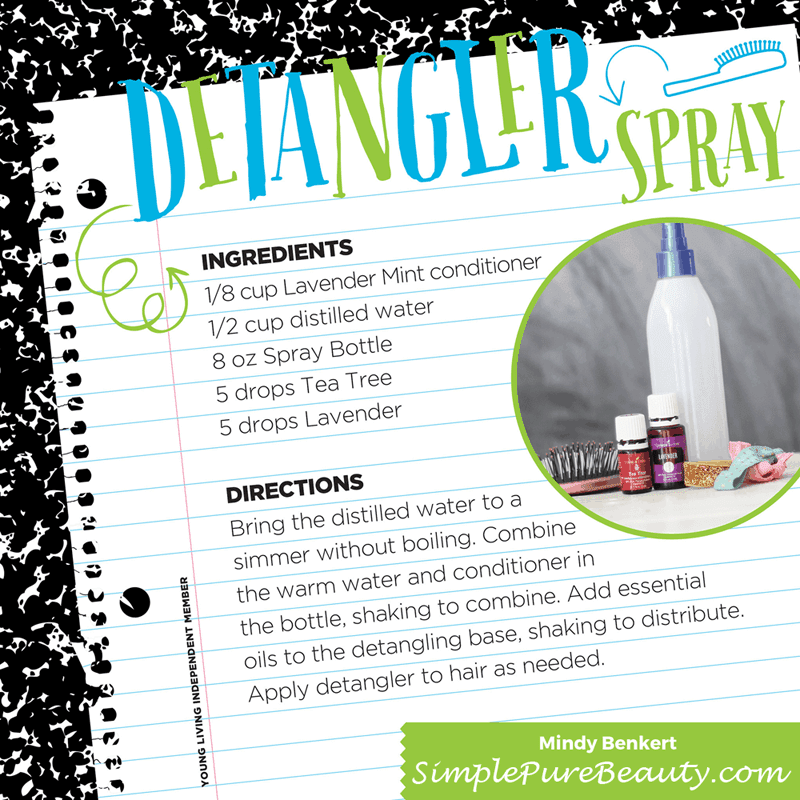 Skip the questionable ingredients on the store shelf and DIY this homemade detangler spray. Your little girl will have her hair pretty in no time.