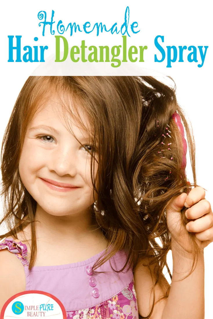 Skip the questionable ingredients on the store shelf and DIY this homemade detangler spray. Your little girl will have her hair pretty in no time.