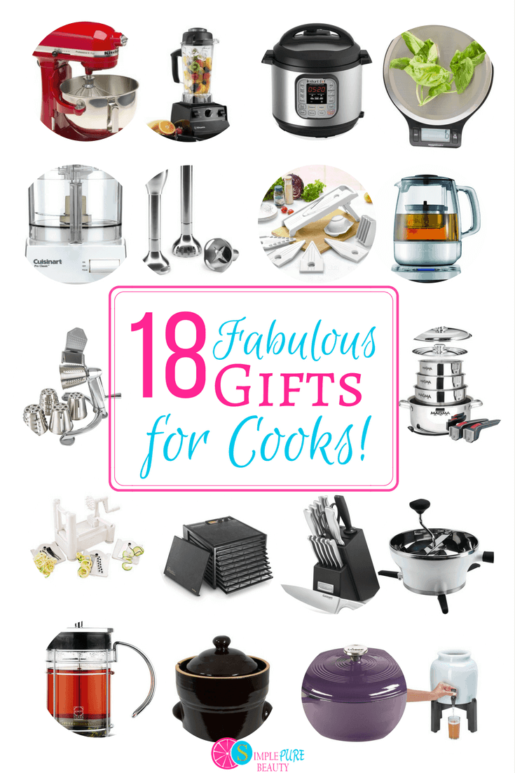 Need some gift ideas for the cook in your family? Look no further! Check out these fabulous gifts to save your cook tons of time and energy in the kitchen! #kitchen #gifts #gadgets #christmas #birthday #mothersday #fathersday #cook