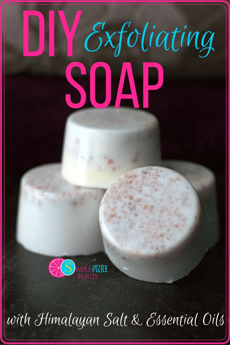 This DIY Exfoliating Soap is sure to please!! Soaps at the store contain undesirable ingredients. Exfoliate your skin with non-toxic, all-natural ingredients and DIY some quick gifts with this easy recipe. #natural #soap #soapmaking #diy #homemade #tutorial #essentialoils