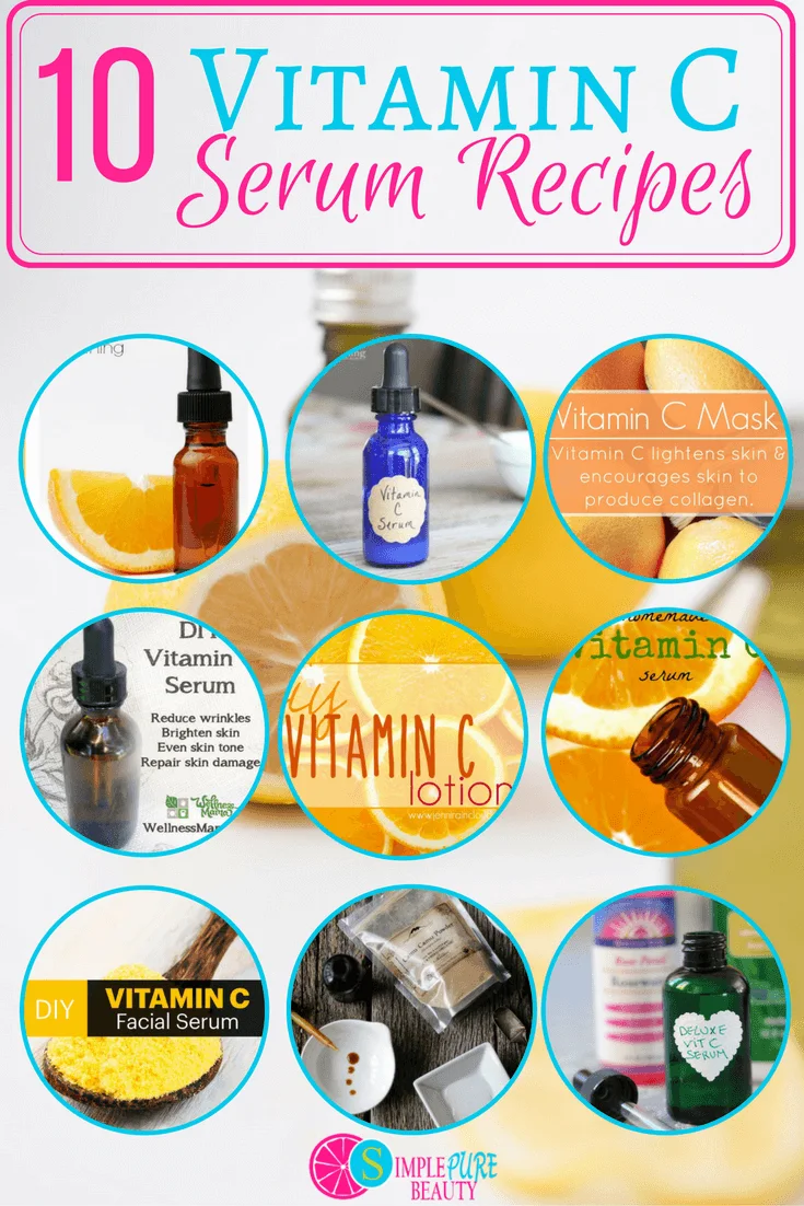 Vitamin C is a powerful antioxidant and amazing in anti-aging recipes! I've gathered the best DIY vitamin C serums, Lotions & Mask Recipes so you can whip up your own anti-aging creations!
