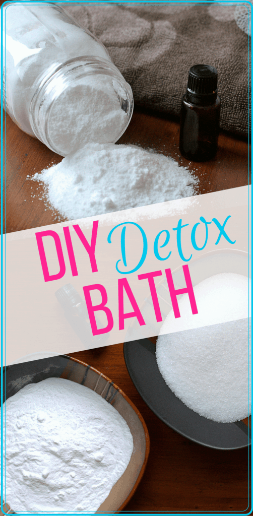 DIY detox bath... not only relaxing, a long soak can be so healthy for your body. Try out an all-natural detox with some simple ingredients you likely already have! #detox #bathsoak #bath #diy #homemade #essentialoils