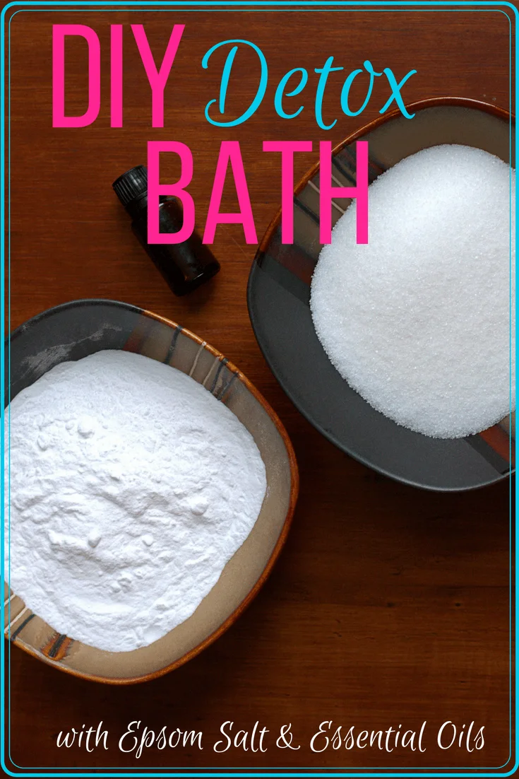 DIY detox bath... not only relaxing, a long soak can be so healthy for your body. Try out an all-natural detox with some simple ingredients you likely already have! #detox #bathsoak #bath #diy #homemade #essentialoils