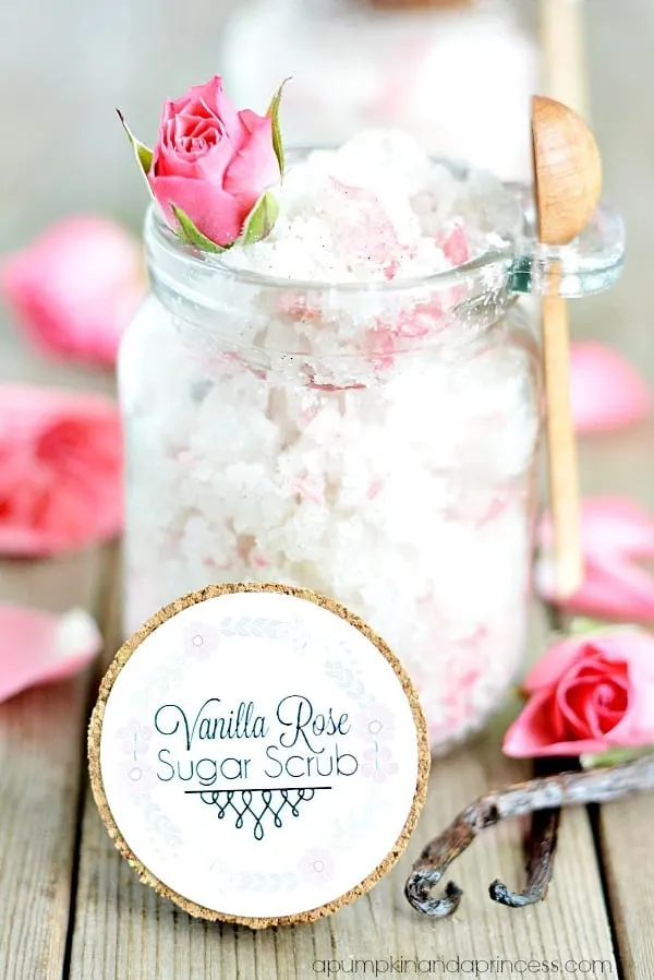 DIY Vanilla Rose Sugar Scrub