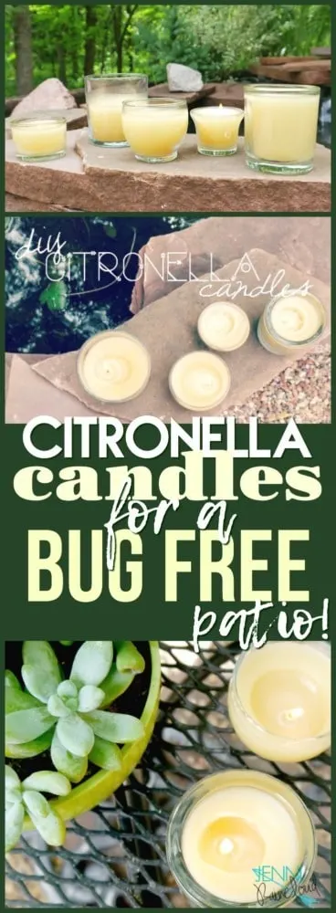 DIY citronella candles for outdoor fun. #candlemaking #candlerecipe #essentialoils #essentialoilrecipes #soycandles #diygifts