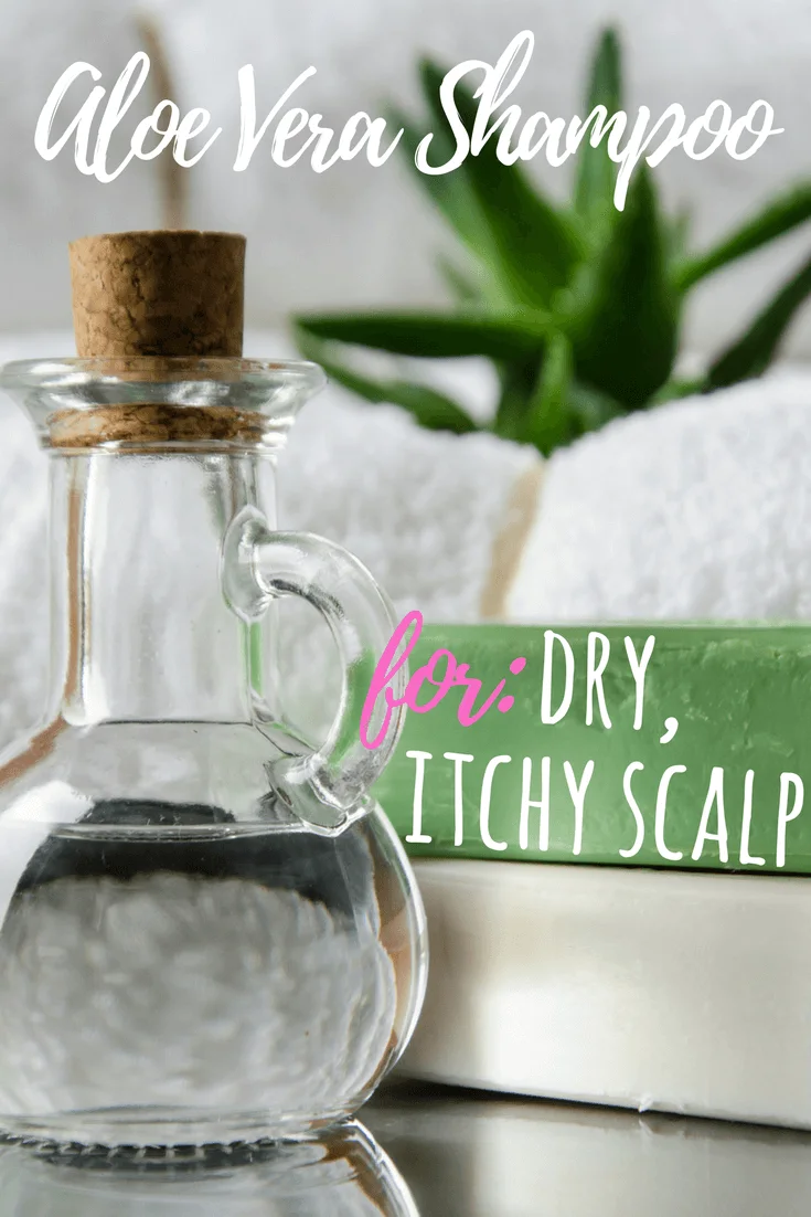 DIY healthy hair aloe vera shampoo for dry, itchy scalps.
