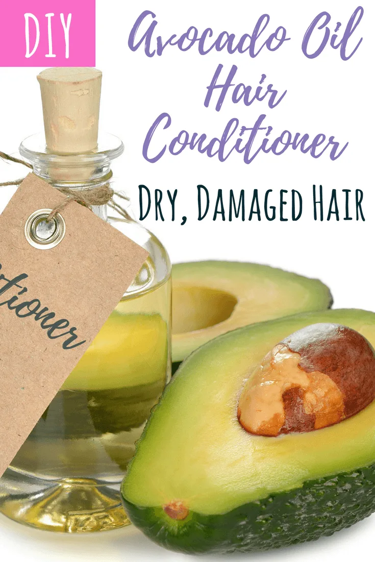 DIY healthy hair avocado oil hair conditioner for dry and damaged hair.