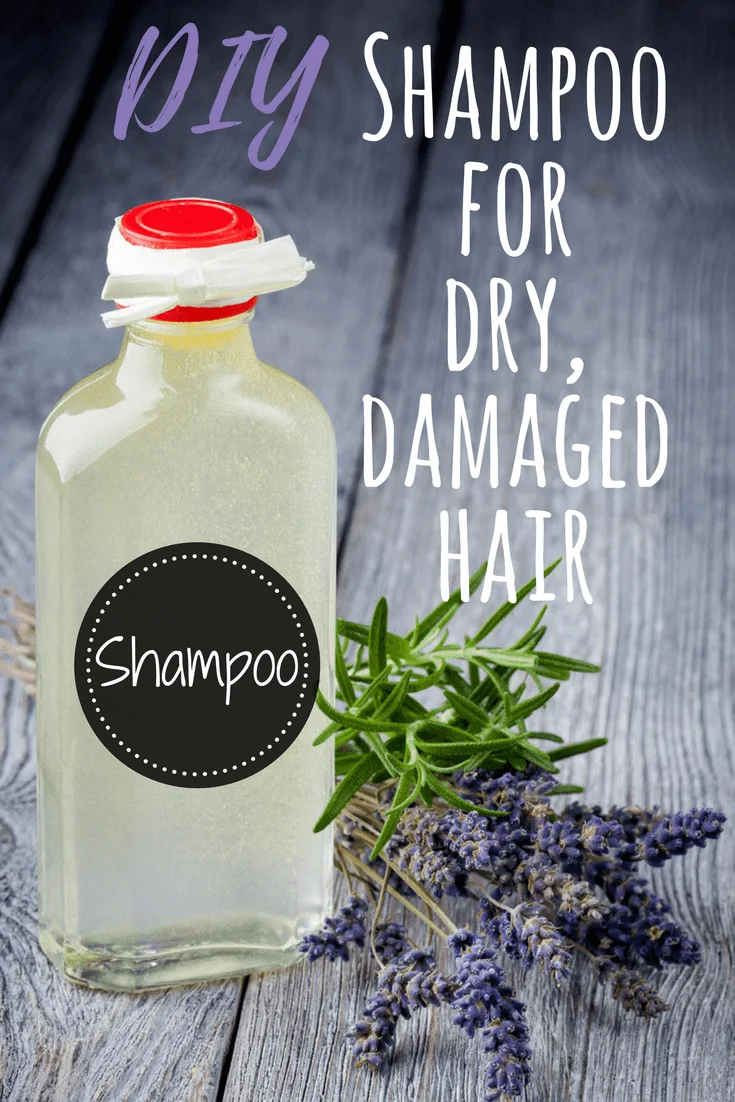 DIY healthy hair shampoo for dry and damaged hair. Easy and non-toxic.