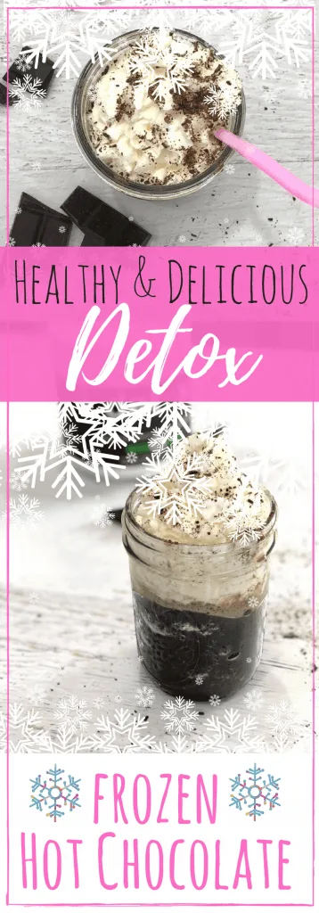 Easy Healthy Frozen Hot Chocolate Recipe to Lose Weight & Detox! #ad #raw #nongmo #detox #hotchocolate #organic