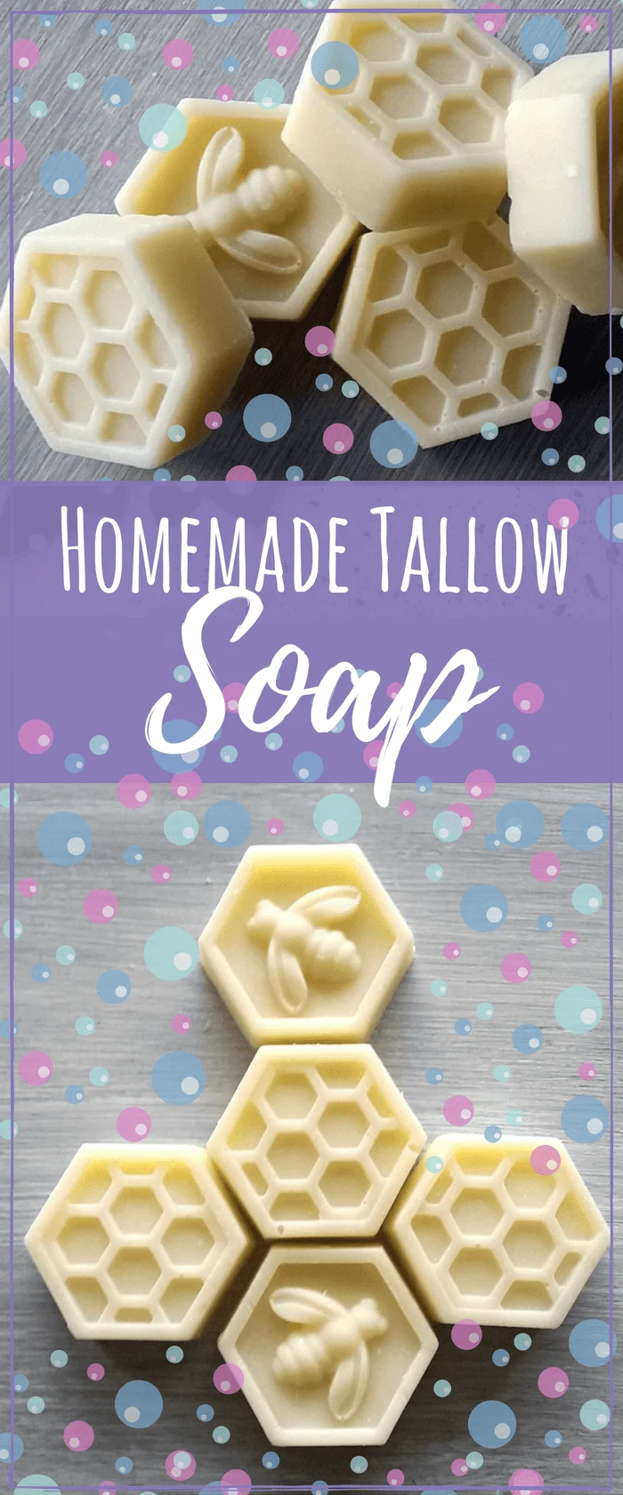 This homemade tallow soap recipe will help moisturize your skin very well since tallow is similar to our own skin properties. #soapmaking #soaprecipes #skincarerecipes #skincare