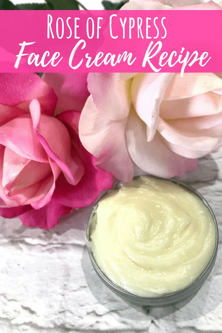 Anti-aging face cream in the store is expensive - and often not the best ingredients for you. This DIY Rose of Cypress Face Cream will be exactly what your skin needs. #antiaging #antiagingcream #AntiWrinkle #diyskincare #moisturizing  #skincare