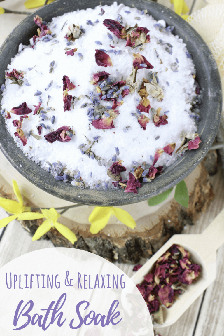 DIY Uplifting + Relaxing Bath Soak Recipe with Essential Oils
