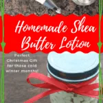 You won't find a homemade gift smoother than this Shea Butter lotion. Whipped shea butter last a long time and is a great moisturizer for hands, feet and face. Homemade Shea Butter is one DIY Christmas Gifts for Family that everyone is certain to love! #homemade #lotion #sheabutter #DIY #Christmas