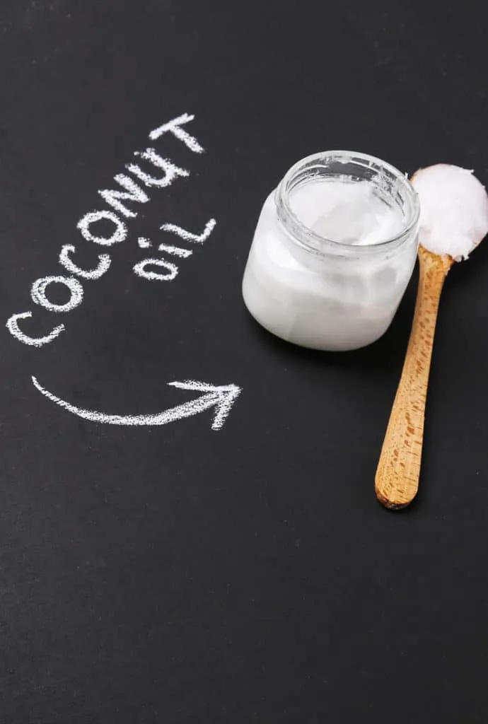 jar of coconut oil on a table