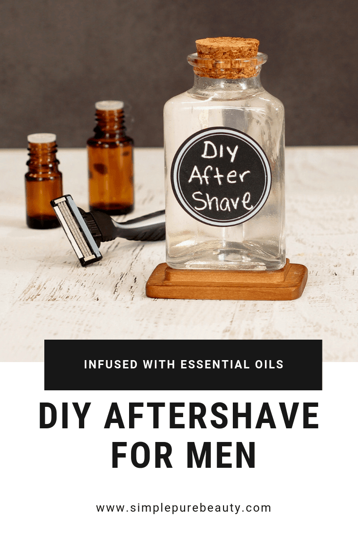 This DIY aftershave recipe for men is seriously so simple! Stop buying the aftershave at the store, and give this homemade aftershave recipe a try instead. It's simple, natural and will leave your man's face smelling amazing and not dried out! Don't forget the man in your life with this simple aftershave recipe! #diy #aftershave #essentialoils