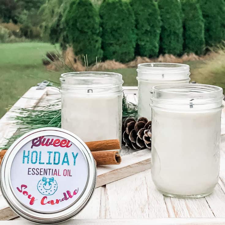 homemade holiday scented candles 