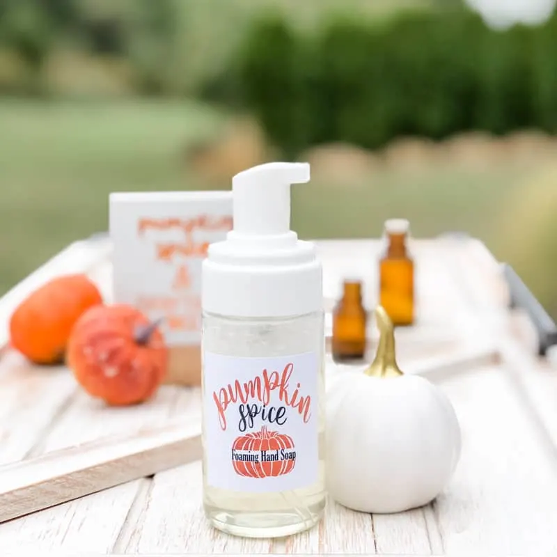 pumpkin spice foam hand soap