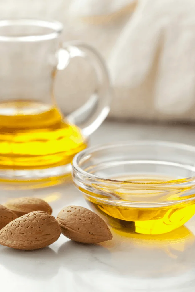 bottle of almond oil for skincare recipes