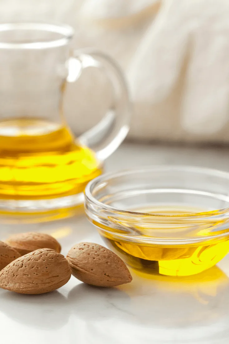 bottle of almond oil for skincare recipes