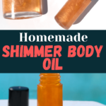 2 bottles of diy shimmer body oil