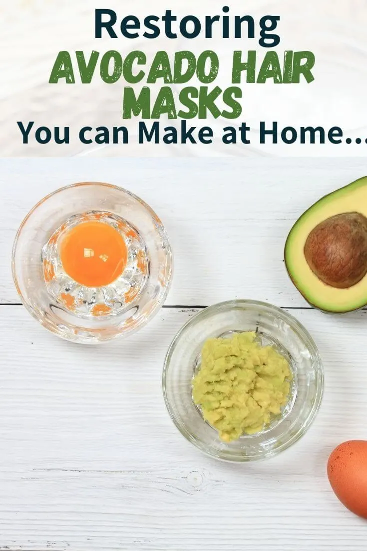 ingredients for making a homemade avocado hair mask