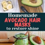 ingredients for making a homemade avocado hair mask