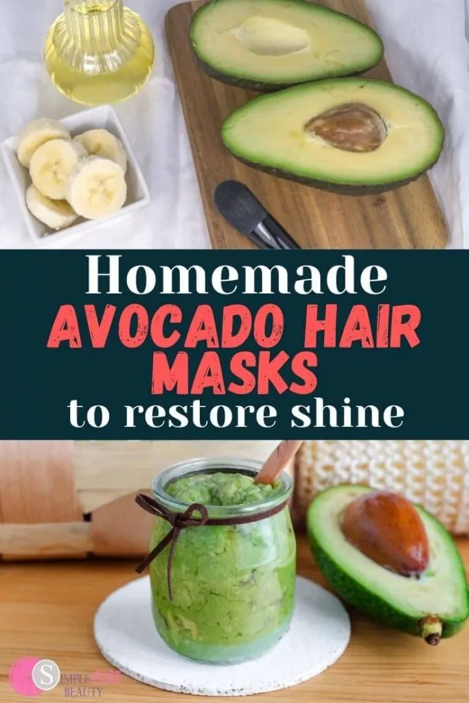 ingredients for making a homemade avocado hair mask