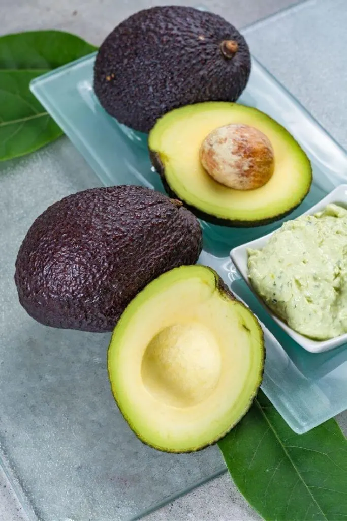 ingredients for making a homemade  avocado hair mask