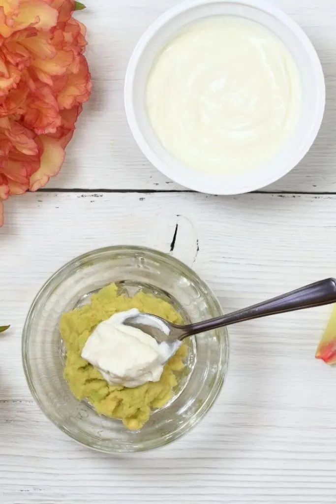 ingredients for making a homemade avocado hair mask