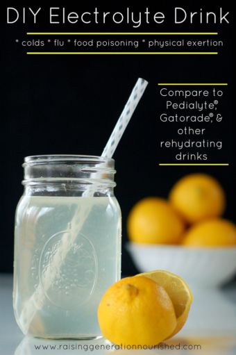 DIY Electrolyte Drink :: Natural rehydration for colds, flu, food poisoning, & physical exertion DIY Electrolyte Drink :: Natural rehydration for colds, flu, food poisoning, & physical exertion
